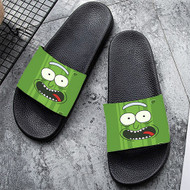 Onyourcases Pickle Rick Custom Adults Slippers Flip-flops Shoes Shoes Adults Black And White Slippers Non Slip Slippers