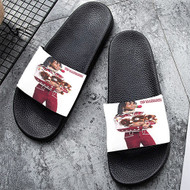 Onyourcases Swae Lee and Nicki Minaj Cap Backwards Custom Adults Slippers Flip-flops Shoes Shoes Adults Black And White Slippers Non Slip Slippers