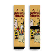 Onyourcases A Charlie Brown Thanksgiving Custom Socks Sublimation Awesome Printed Brand New Sports Elite Socks Polyester Bottoms Gymnastic Running Yoga School Basketball Skatebording Spandex