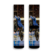 Onyourcases Blue Thunder Monster Truck Custom Socks Sublimation Awesome Printed Brand New Sports Elite Socks Polyester Bottoms Gymnastic Running Yoga School Basketball Skatebording Spandex