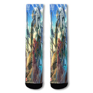 Onyourcases Mobile Suit Gundam Iron Blooded Orphans Custom Socks Sublimation Awesome Printed Sports Elite Socks Brand New Top Polyester Bottoms Gymnastic Running Yoga School Basketball Skatebording Spandex