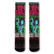 Onyourcases Rob Zombie and Marylin Manson Custom Socks Sublimation Awesome Printed Sports Elite Socks Brand New Top Polyester Bottoms Gymnastic Running Yoga School Basketball Skatebording Spandex