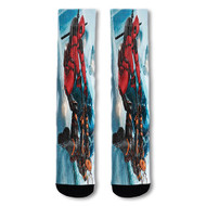 Onyourcases Deadpool vs Deathstroke Custom Socks Sublimation Awesome Printed Sports Elite Socks Top Polyester Bottoms Brand New Gymnastic Running Yoga School Basketball Skatebording Spandex