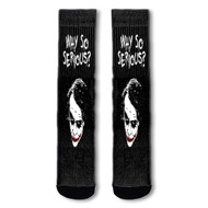 Onyourcases Joker Purple Why So Serious Custom Socks Sublimation Awesome Printed Sports Elite Socks Top Polyester Bottoms Brand New Gymnastic Running Yoga School Basketball Skatebording Spandex