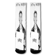 Onyourcases Justin Bieber Sorry Custom Socks Sublimation Awesome Printed Sports Elite Socks Top Polyester Bottoms Brand New Gymnastic Running Yoga School Basketball Skatebording Spandex