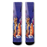 Onyourcases Lady and The Tramp Disney Custom Socks Sublimation Awesome Printed Sports Elite Socks Top Polyester Bottoms Brand New Gymnastic Running Yoga School Basketball Skatebording Spandex