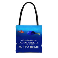 Onyourcases Dory and Nemo Quotes Custom Personalized Tote Bag New Canvas Bag Pouch Pocket Bag Book School Hang Out Polyester Cotton Bags All Over Print Tote Bag Work Travel Bags Fashionable Totebag