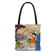 Onyourcases Fred and Arnold The Paper Boy The Flintstones Custom Personalized Tote Bag New Canvas Bag Pouch Pocket Bag Book School Hang Out Polyester Cotton Bags All Over Print Tote Bag Work Travel Bags Fashionable Totebag