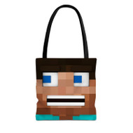 Onyourcases Steve Minecraft Custom Personalized Tote Bag New Canvas Bag Pouch Pocket Bag Book School Hang Out Polyester Cotton Bags All Over Print Tote Bag Work Travel Bags Fashionable Totebag