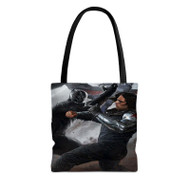 Onyourcases Black Panther vs Bucky Marvel Superheroes Custom Personalized Tote Bag Canvas Bag New Pouch Pocket Bag Book School Hang Out Polyester Cotton Bags All Over Print Tote Bag Work Travel Bags Fashionable Totebag