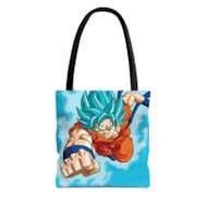 Onyourcases Goku Super Saiyan Blue Dragon Ball Custom Personalized Tote Bag Canvas Bag New Pouch Pocket Bag Book School Hang Out Polyester Cotton Bags All Over Print Tote Bag Work Travel Bags Fashionable Totebag