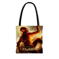 Onyourcases The Flash Running Custom Personalized Tote Bag Canvas Bag New Pouch Pocket Bag Book School Hang Out Polyester Cotton Bags All Over Print Tote Bag Work Travel Bags Fashionable Totebag