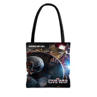 Onyourcases Captain America vs Iron Man Civil War New Custom Personalized Tote Bag Canvas Bag Pouch Pocket Bag New Book School Hang Out Polyester Cotton Bags All Over Print Tote Bag Work Travel Bags Fashionable Totebag