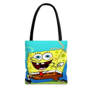 Onyourcases Spongebob Squarepants Custom Personalized Tote Bag Canvas Bag Pouch Pocket Bag New Book School Hang Out Polyester Cotton Bags All Over Print Tote Bag Work Travel Bags Fashionable Totebag