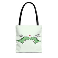 Onyourcases Dinosaurs In Love Custom Personalized Tote Bag Canvas Bag Pouch Pocket Bag Book School Hang Out Polyester Cotton Bags All Over Print Tote Bag Work Travel Bags New Fashionable Totebag