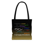 Onyourcases Harry Potter Quotes Custom Personalized Tote Bag Canvas Bag Pouch Pocket Bag Book School Hang Out Polyester Cotton Bags All Over Print Tote Bag Work Travel Bags New Fashionable Totebag