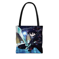 Onyourcases Kirito Sword Art Online Art Custom Personalized Tote Bag Canvas Bag Pouch Pocket Bag Book School Hang Out Polyester Cotton Bags All Over Print Tote Bag Work Travel Bags New Fashionable Totebag