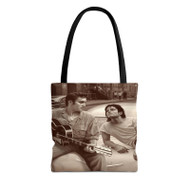 Onyourcases Michael Jackson and Elvis Presley Custom Personalized Tote Bag Canvas Bag Pouch Pocket Bag Book School Hang Out Polyester Cotton Bags All Over Print Tote Bag Work Travel Bags New Fashionable Totebag