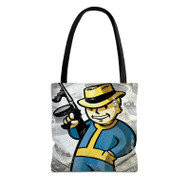 Onyourcases Fallout New Vegas Vault Boy With Gun Custom Personalized Tote Bag Canvas Bag Pouch Pocket Bag Book School Hang Out Polyester Cotton Bags All Over Print Tote Bag Work Travel Bags Fashionable New Totebag