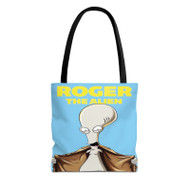 Onyourcases Roger The Alien American Dad Custom Personalized Tote Bag Canvas Bag Pouch Pocket Bag Book School Hang Out Polyester Cotton Bags All Over Print Tote Bag Work Travel Bags Fashionable New Totebag