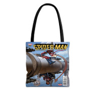 Onyourcases Spider Man 003 Custom Personalized Tote Bag Canvas Bag Pouch Pocket Bag Book School Hang Out Polyester Cotton Bags All Over Print Tote Bag Work Travel Bags Fashionable New Totebag