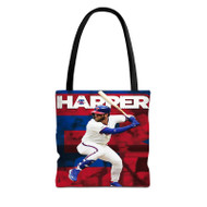 Onyourcases Bryce Harper MLB Philadelphia Phillies Custom Personalized Tote Bag Awesome Canvas Bag Pouch Pocket Bag Book School Hang Out Polyester Cotton Bags All Over Print Tote Bag Work Travel Bags Fashionable Totebag