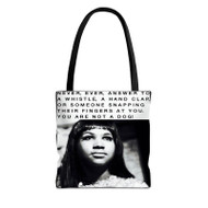 Onyourcases Aretha Franklin Quotes Custom Personalized Tote Bag Canvas Bag Pouch Pocket Bag Book School Hang Out Polyester Cotton Bags Tote Bag Work Travel Bags Fashionable Totebag