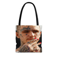 Onyourcases Lil Peep Smoking Custom Personalized Tote Bag Canvas Bag Pouch Pocket Bag Book School Polyester Cotton Bags All Over Print Tote Bag Work Travel Bags Fashionable Totebag