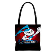 Onyourcases My Life as a Teenage Robot Custom Personalized Tote Bag Canvas Bag Pouch Pocket Bag Book School Polyester Cotton Bags All Over Print Tote Bag Work Travel Bags Fashionable Totebag