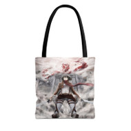 Onyourcases Shingeki no Kyojin Mikasa Ackerman Attack on Titan Custom Personalized Tote Bag Canvas Bag Pouch Pocket Bag Book School Polyester Cotton Bags All Over Print Tote Bag Work Travel Bags Fashionable Totebag