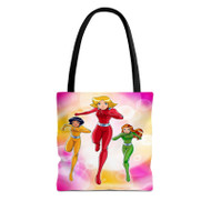 Onyourcases Totally Spies Characters Custom Personalized Tote Bag Canvas Bag Pouch Pocket Bag Book School Polyester Cotton Bags All Over Print Tote Bag Work Travel Bags Fashionable Totebag