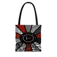 Onyourcases Twenty One Pilots Pattern Flag Custom Personalized Tote Bag Canvas Bag Pouch Pocket Bag Book School Polyester Cotton Bags All Over Print Tote Bag Work Travel Bags Fashionable Totebag