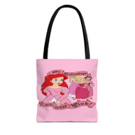 Onyourcases Disney Princesses Pink Custom Personalized Tote Bag Canvas Bag Pouch Pocket Bag School Hang Out Polyester Cotton Bags All Over Print Tote Bag Travel Bags Fashionable Totebag