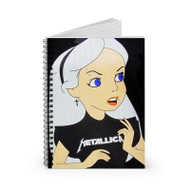 Onyourcases Alice in Wonderland With Metallica Custom Spiral Notebook Ruled Line 118 Pages 59 Sheets 6 x 8 Inch 90 Gsm Paper School Work Business Notebook Blocknotes Schedule Diary Notes Journal