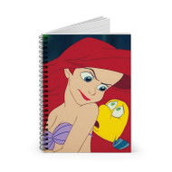 Onyourcases Ariel and Flounder Disney Custom Spiral Notebook Ruled Line 118 Pages 59 Sheets 6 x 8 Inch 90 Gsm Paper School Work Business Notebook Blocknotes Schedule Diary Notes Journal