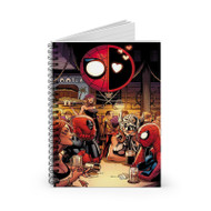 Onyourcases Superhero Drunk Spiderman Deadpool Custom Spiral Notebook Ruled Line 118 Pages 59 Sheets 6 x 8 Inch 90 Gsm Paper School Work Business Notebook Blocknotes Schedule Diary Notes Journal