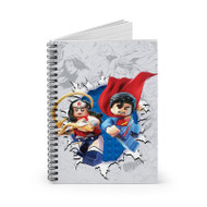 Onyourcases Wonder Woman and Superman lego Custom Spiral Notebook Ruled Line 118 Pages 59 Sheets 6 x 8 Inch 90 Gsm Paper School Work Business Notebook Blocknotes Schedule Diary Notes Journal