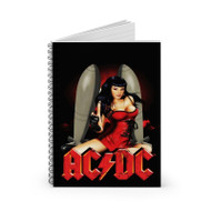 Onyourcases ACDC Sexy Girl Custom Spiral Notebook Ruled Line 118 Pages 59 Sheets 6 x 8 Inch 90 Gsm Paper School Work Business Blocknotes Schedule Diary Notes Journal