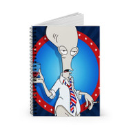 Onyourcases American Dad Alien Smoke Custom Spiral Notebook Ruled Line 118 Pages 59 Sheets 6 x 8 Inch 90 Gsm Paper School Work Business Blocknotes Schedule Diary Notes Journal