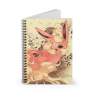 Onyourcases Flareon Pokemon Custom Spiral Notebook Ruled Line 118 Pages 59 Sheets 6 x 8 Inch 90 Gsm Paper School Work Business Blocknotes Schedule Diary Notes Journal