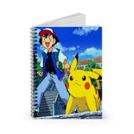 Onyourcases Ash and Pikachu Pokemon Custom Spiral Notebook Ruled Line 118 Pages 59 Sheets 6 x 8 Inch 90 Gsm Paper School Work Business Notebook Blocknotes Diary Notes Journal