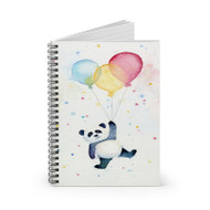 Onyourcases Panda Floating With Balloons Custom Spiral Notebook Ruled Line 118 Pages 59 Sheets 6 x 8 Inch 90 Gsm Paper School Business Work Notebook Blocknotes Schedule Diary Notes Journal