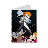 Onyourcases Futurama as Titanic Custom Spiral Notebook Ruled Line 118 Pages 59 Sheets 6x8 Inch 90 Gsm Paper School Work Business Notebook Blocknotes Schedule Diary Notes Journal