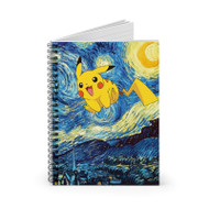 Onyourcases Pikachu Pokemon Starry Night Custom Spiral Notebook Ruled Line 118 Pages 59 Sheets 6x8 Inch 90 Gsm Paper School Work Business Notebook Blocknotes Schedule Diary Notes Journal