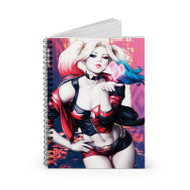 Onyourcases Harley Quinn Kiss Custom Spiral Notebook Ruled Line 118 Pages 59 Sheets 6 x 8 Inch 90Gsm Paper School Work Business Notebook Blocknotes Schedule Diary Notes Journal