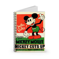 Onyourcases Mickey mouse Cuts Up Custom Spiral Notebook Ruled Line 118 Pages 59 Sheets 6 x 8 Inch 90Gsm Paper School Work Business Notebook Blocknotes Schedule Diary Notes Journal