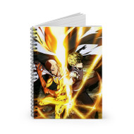 Onyourcases Saitama Genos One Punch Man Custom Spiral Notebook Ruled Line 118 Pages 59 Sheets 6 x 8 Inch 90 Gsm Paper School Schedule Business Notebook Blocknotes Diary Notes Journal