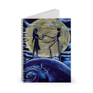 Onyourcases Jack and Sally in The Moon The Nightmare Before Christmas Custom Spiral Notebook Ruled Line 118 Pages 59 Sheets 6 x 8 Inch 90 Gsm Paper School Work Business Journal Notebook Blocknotes Schedule Diary Notes