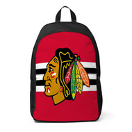 Onyourcases Chicago Blackhawks NHL Custom Backpack Unisex Personalized Waterproof Travel Bag School Bag Work Bag Laptop Lunch Office Book Fabric Backpack