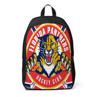 Onyourcases Florida Panthers NHL Custom Backpack Unisex Personalized Waterproof Travel Bag School Bag Work Bag Laptop Lunch Office Book Fabric Backpack